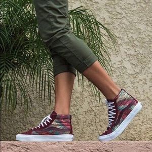 Vans SK8 Hi Slim Port Royal Italian Weave Shoes